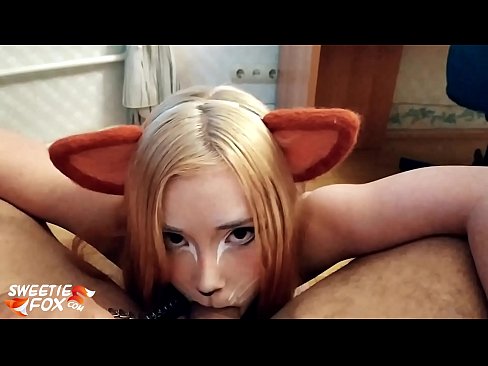 ❤️ Kitsune gbe dick ati pẹlu ni ẹnu rẹ ☑ Ibalopo